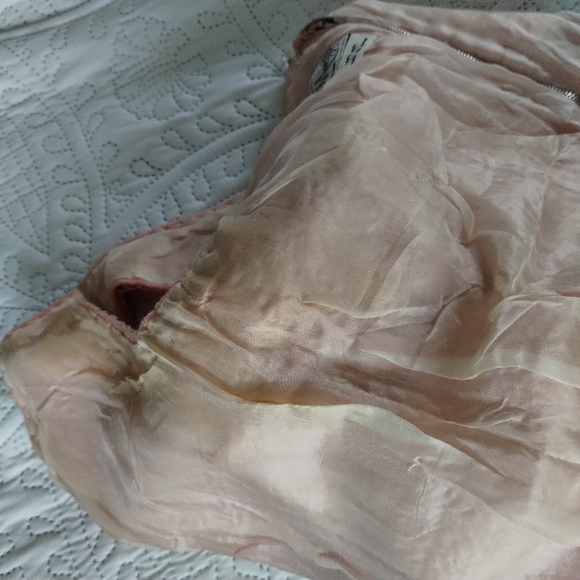 Macy's Pink Rhinestone and Beaded Fringe Tank Top Small - Picture 4 of 7